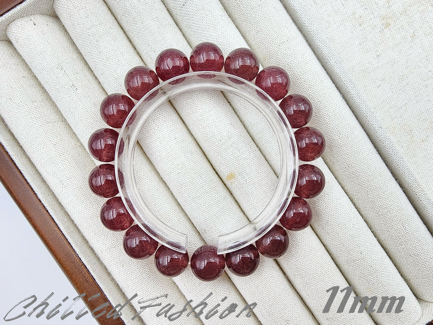 [Bracelet] Deep Red Strawberry Quartz Bracelet