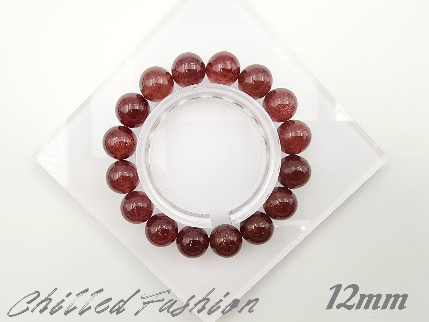 [Bracelet] Deep Red Strawberry Quartz Bracelet