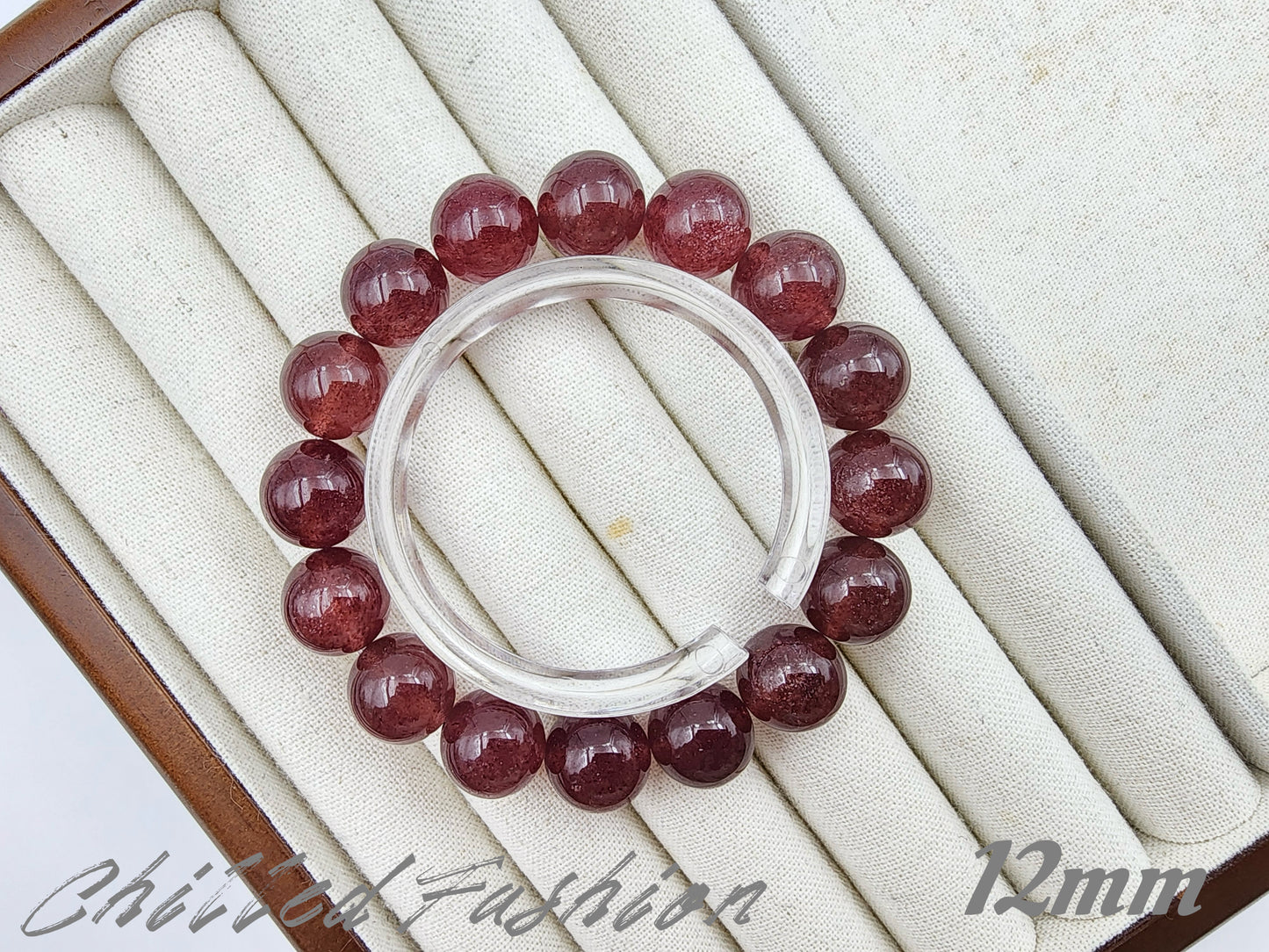 [Bracelet] Deep Red Strawberry Quartz Bracelet