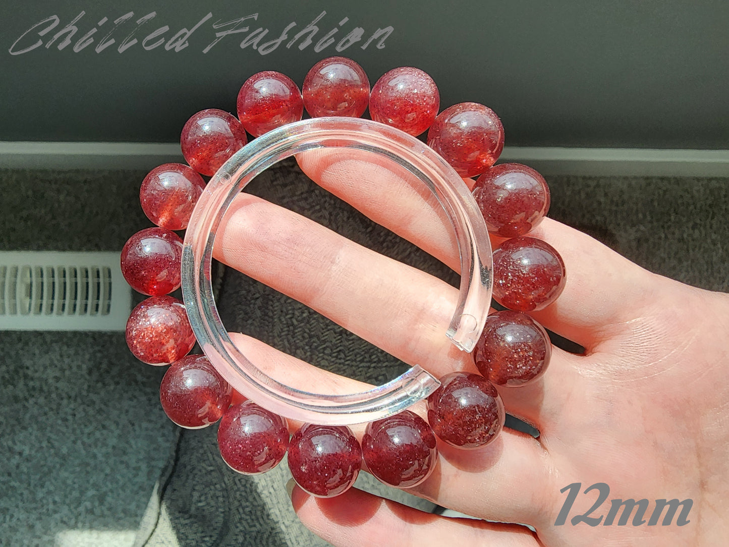 [Bracelet] Deep Red Strawberry Quartz Bracelet