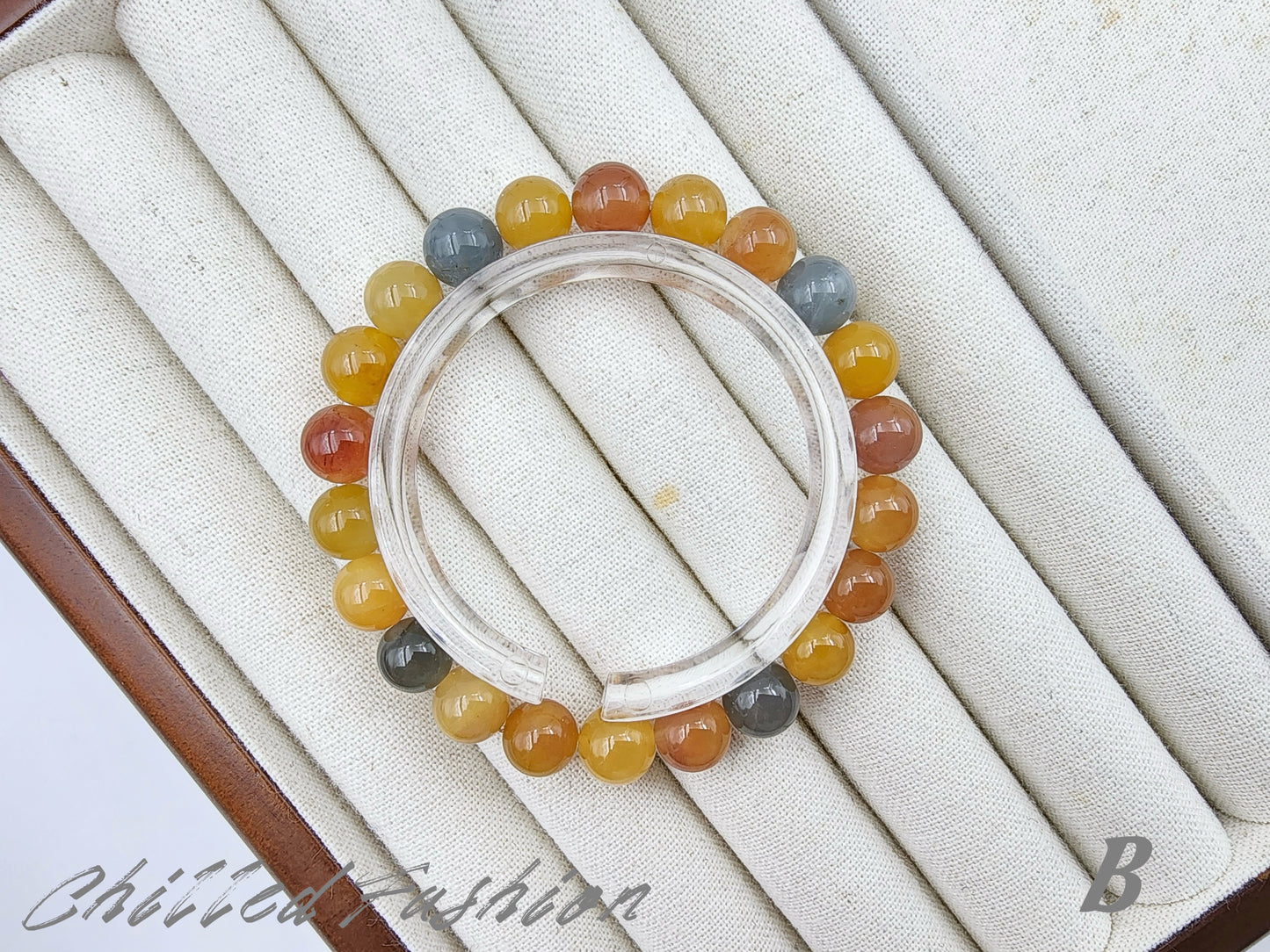 [Bracelet] 8mm Multicolored Rabbit Hair Quartz Bracelet