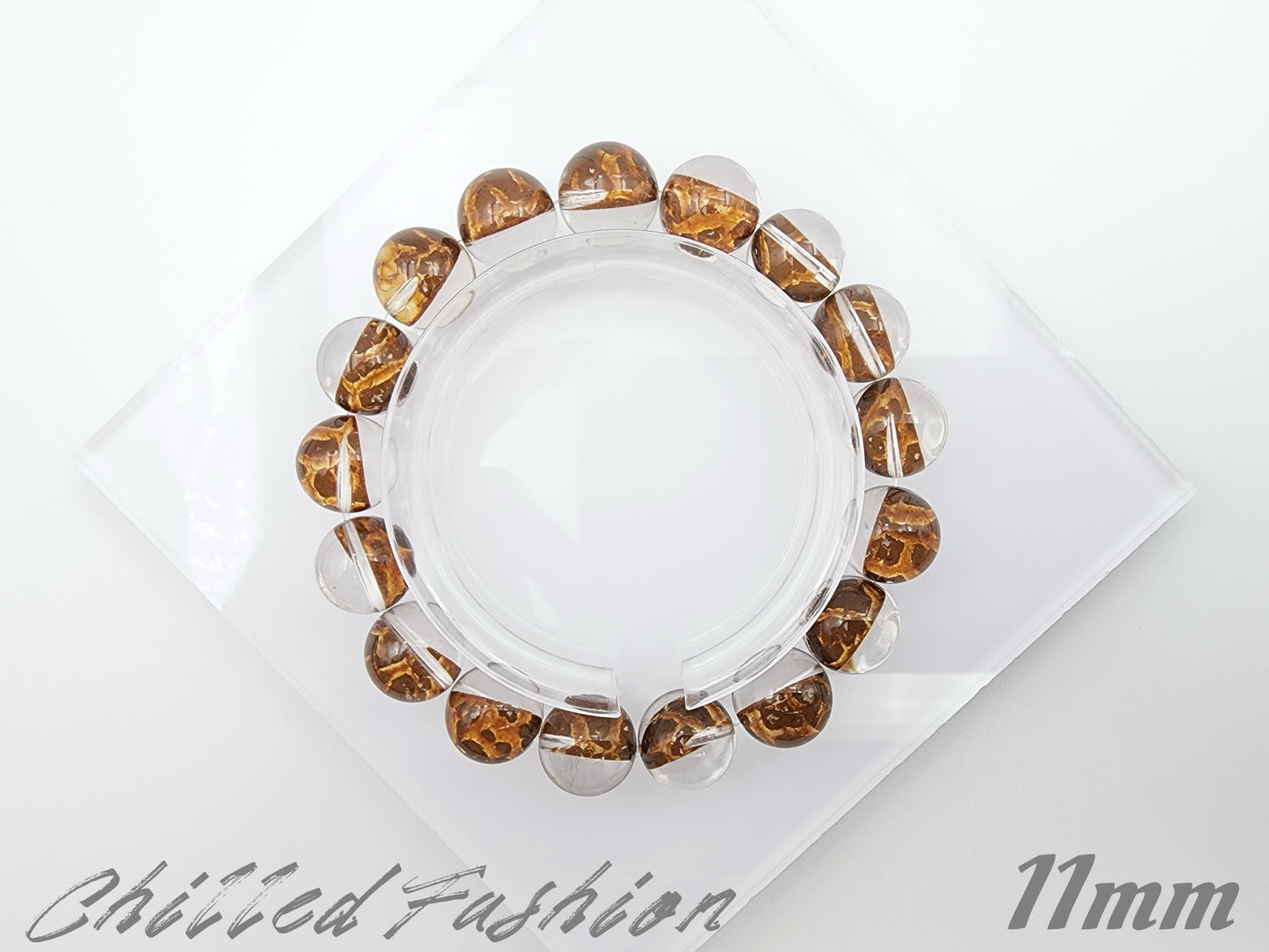 [Bracelet] Optimized Red Clay Phantom Quartz Bracelet