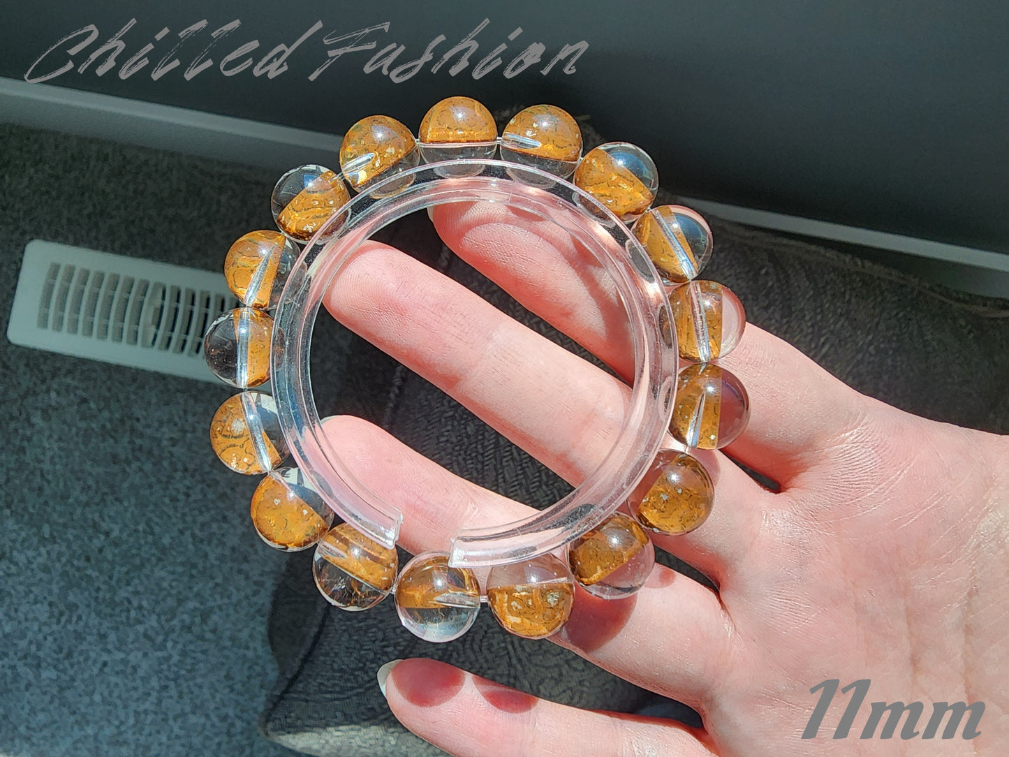 [Bracelet] Optimized Red Clay Phantom Quartz Bracelet