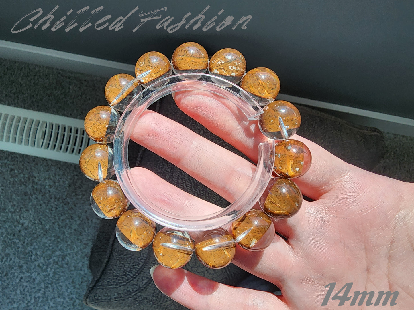 [Bracelet] Optimized Red Clay Phantom Quartz Bracelet
