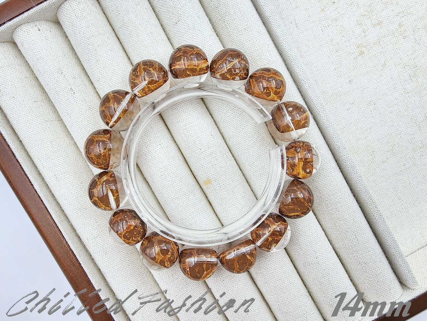 [Bracelet] Optimized Red Clay Phantom Quartz Bracelet