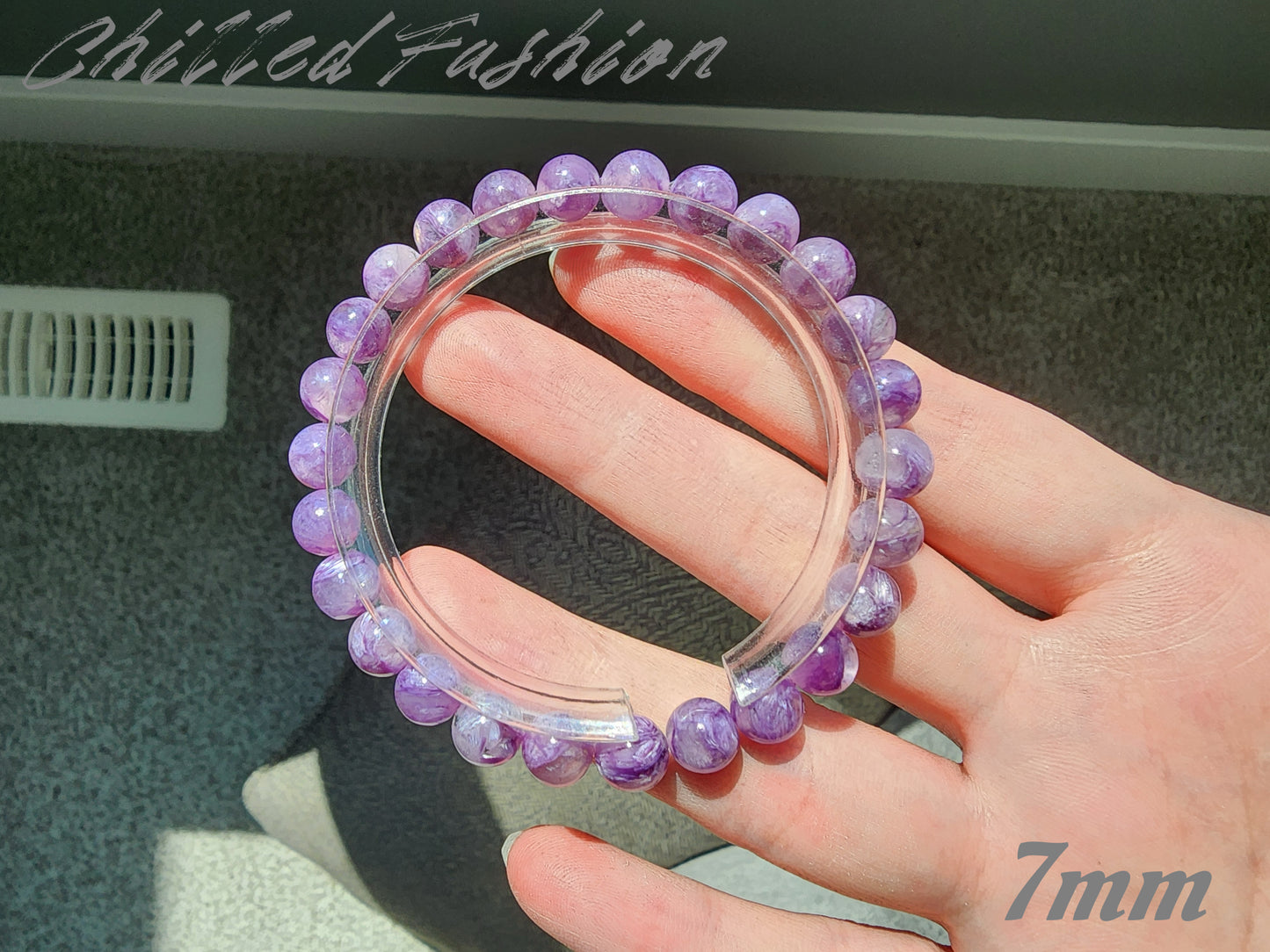 [Bracelet] Radiant Purple: Charoite 紫龙晶 Round Beads Bracelet - Embrace Transformation and Inner Strength