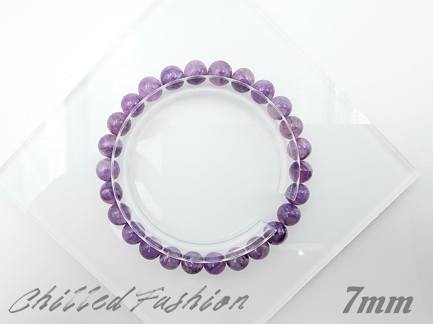 [Bracelet] Radiant Purple: Charoite 紫龙晶 Round Beads Bracelet - Embrace Transformation and Inner Strength