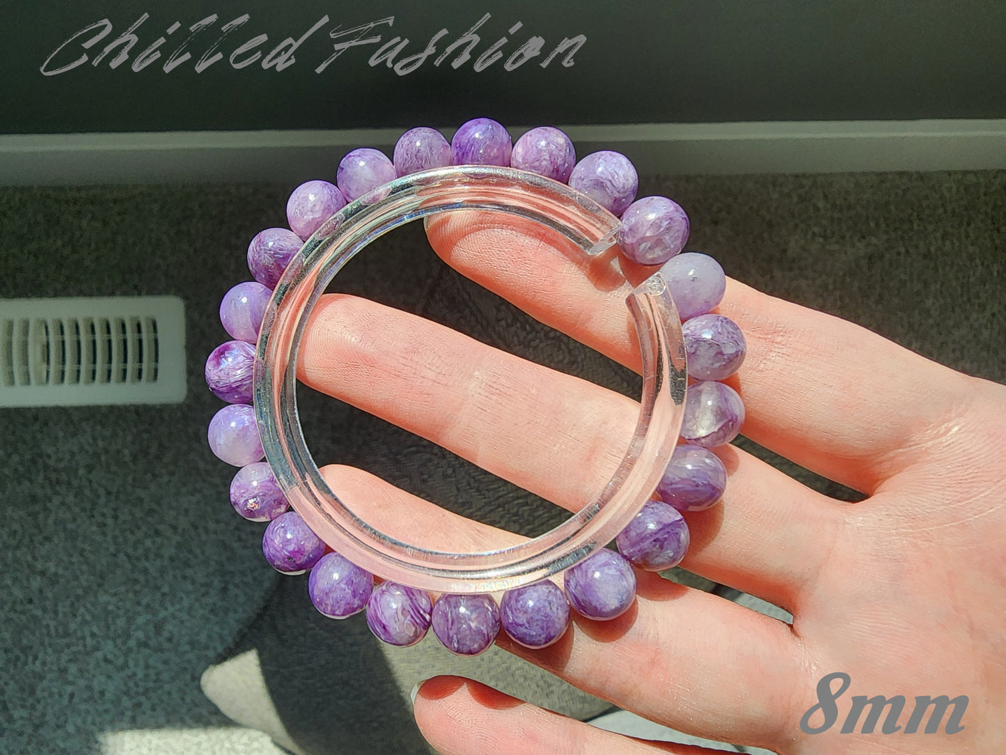 [Bracelet] Radiant Purple: Charoite 紫龙晶 Round Beads Bracelet - Embrace Transformation and Inner Strength