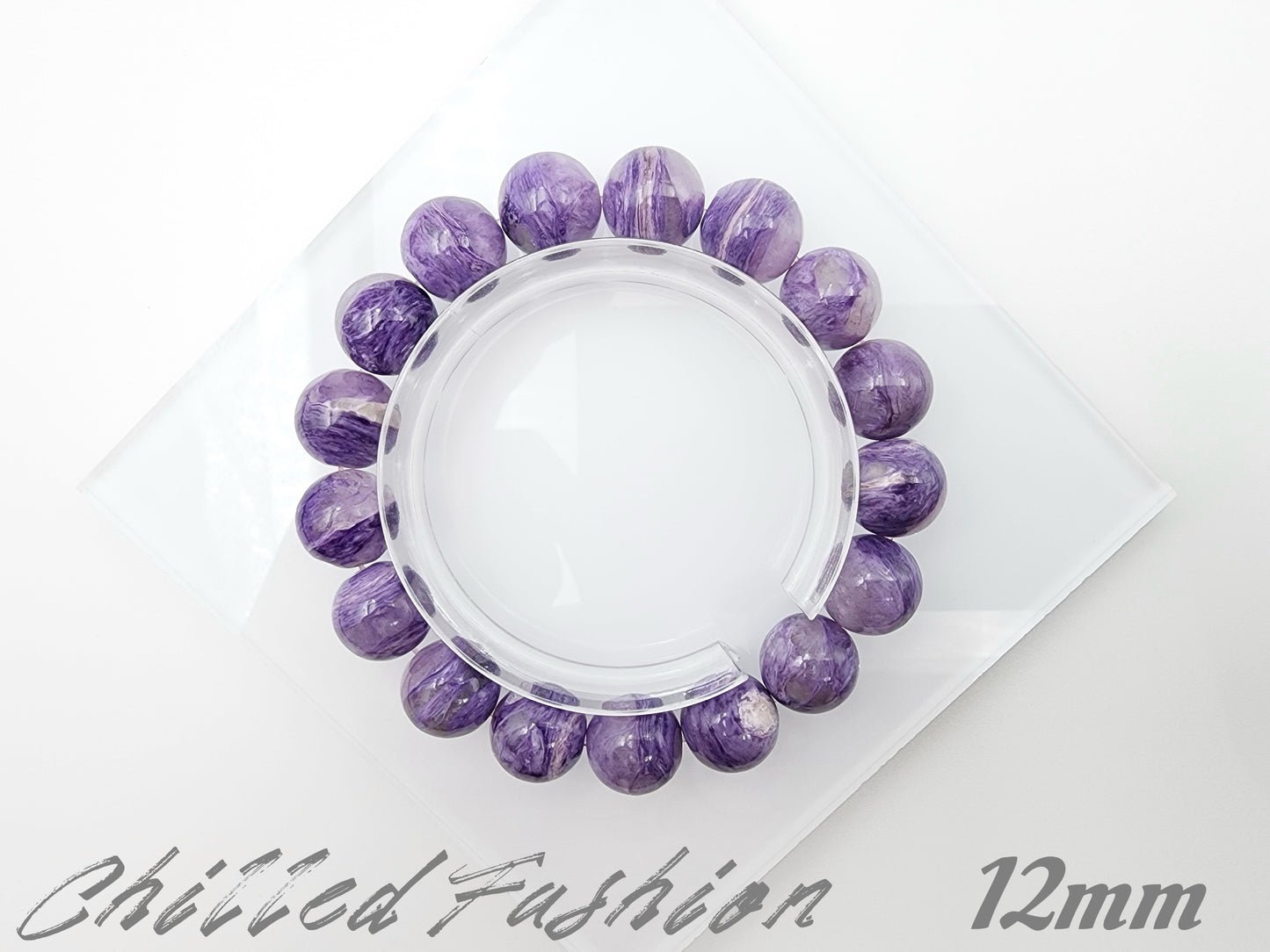 [Bracelet] Radiant Purple: Charoite 紫龙晶 Round Beads Bracelet - Embrace Transformation and Inner Strength