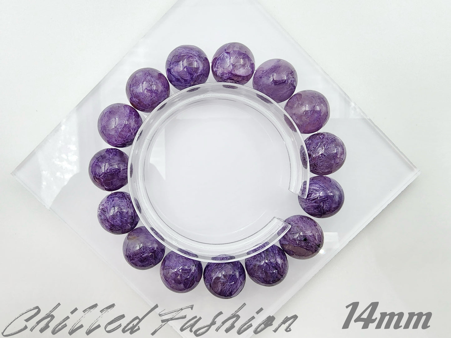 [Bracelet] Radiant Purple: Charoite 紫龙晶 Round Beads Bracelet - Embrace Transformation and Inner Strength