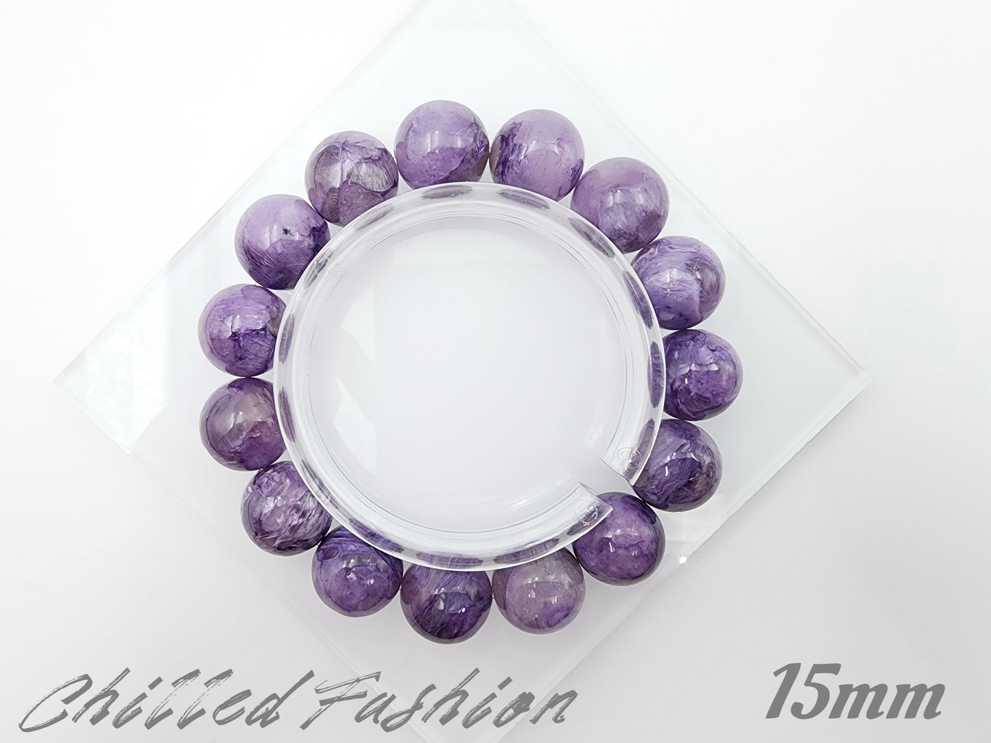 [Bracelet] Radiant Purple: Charoite 紫龙晶 Round Beads Bracelet - Embrace Transformation and Inner Strength