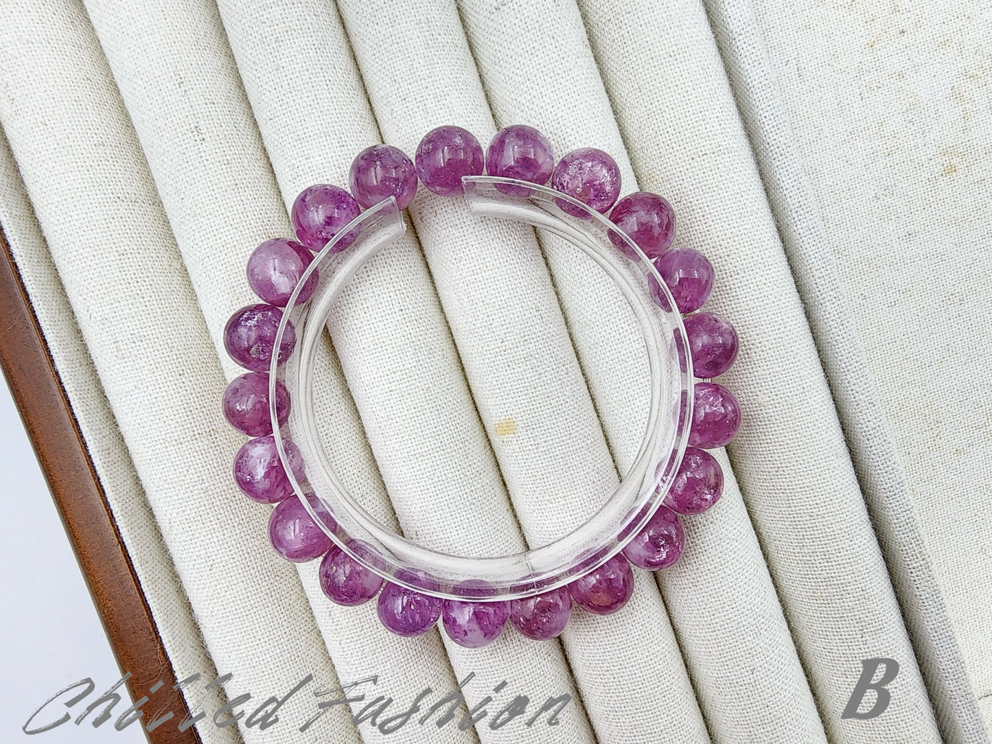 [Bracelet] 9mm Pinkish Lavender Lepidolite Bracelet
