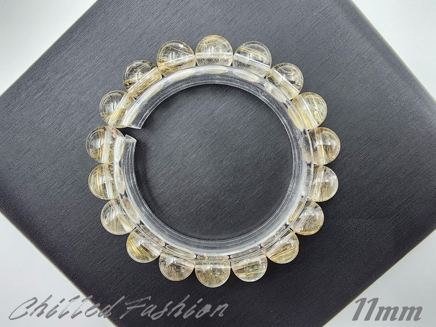[Bracelet] Natural Golden Rutilated Quartz Bracelet