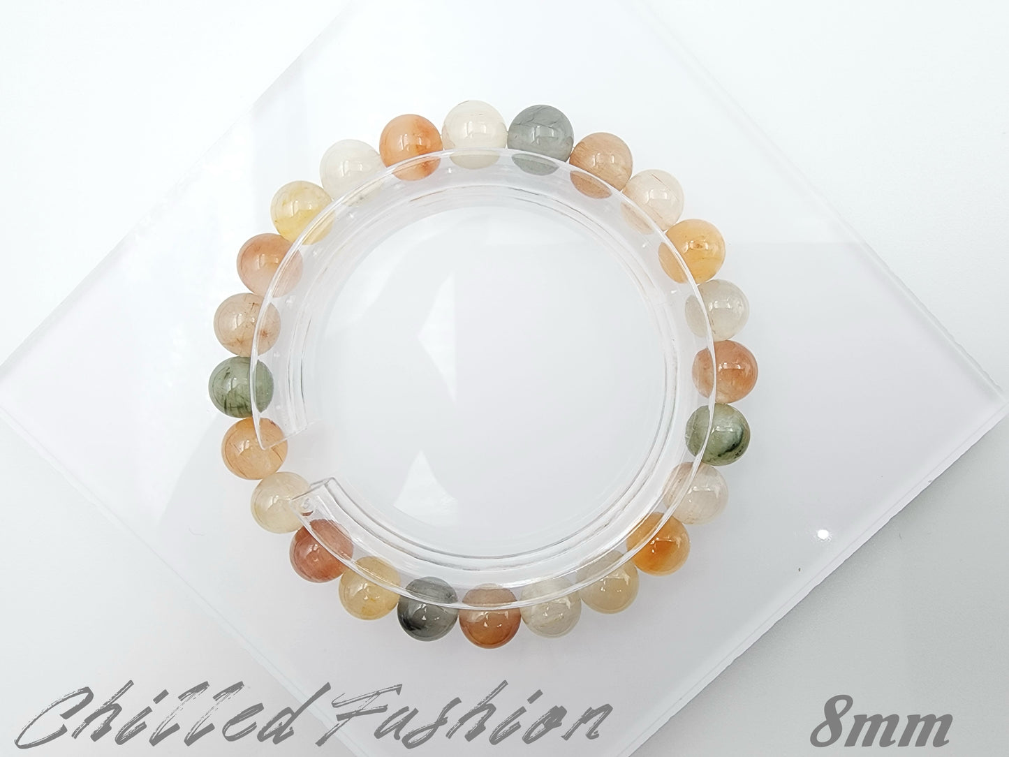 [Bracelet] Capture the Rainbow: Rabbit Hair Quartz 兔毛 Stacking Bracelet
