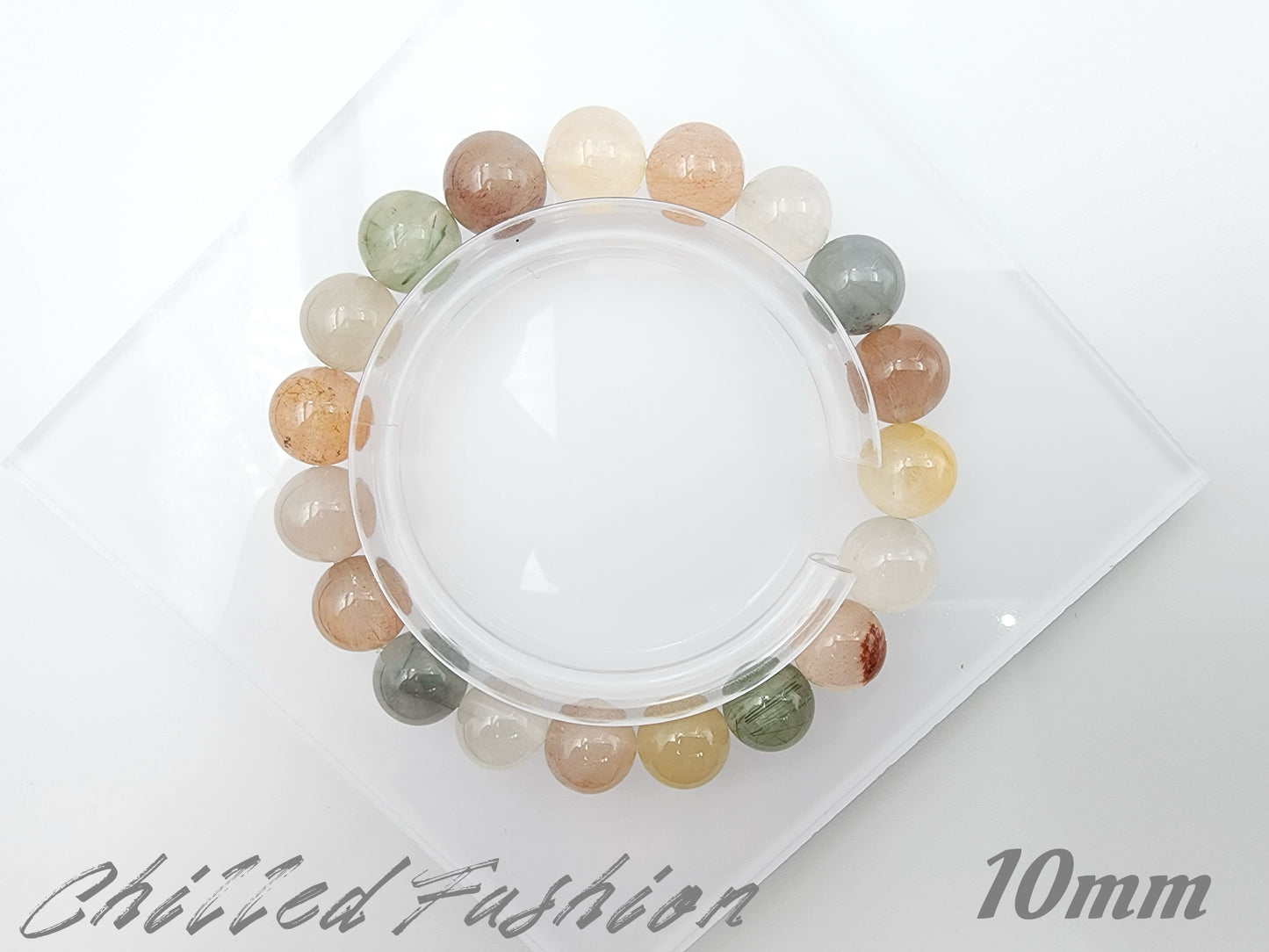[Bracelet] Capture the Rainbow: Rabbit Hair Quartz 兔毛 Stacking Bracelet