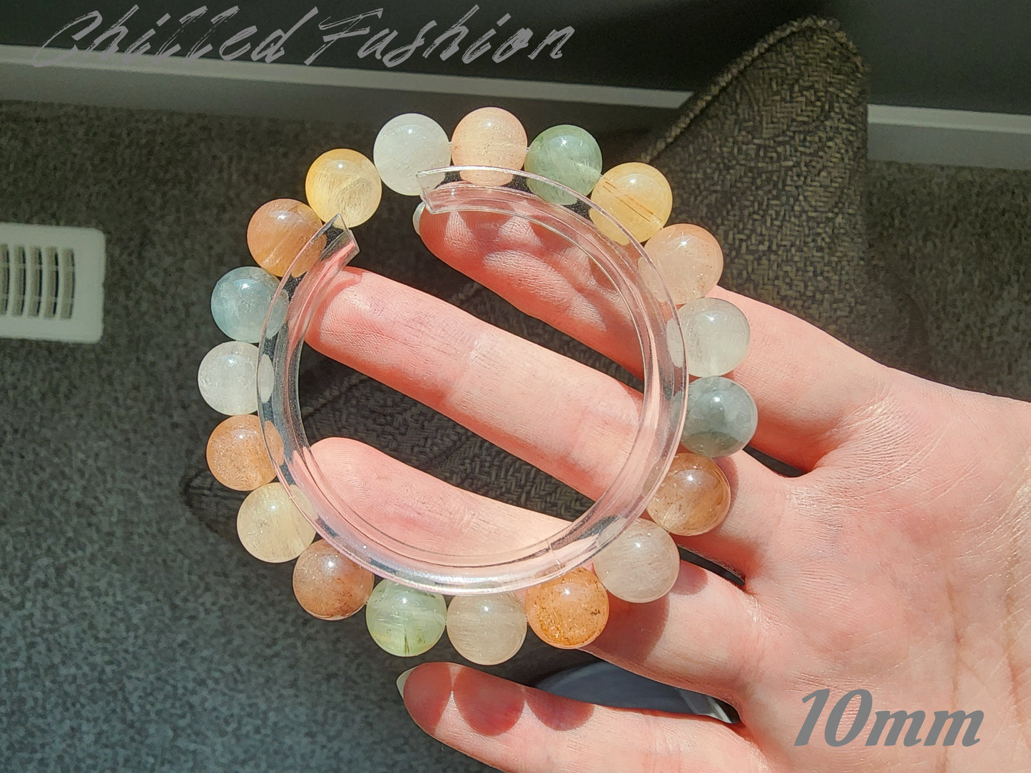 [Bracelet] Capture the Rainbow: Rabbit Hair Quartz 兔毛 Stacking Bracelet