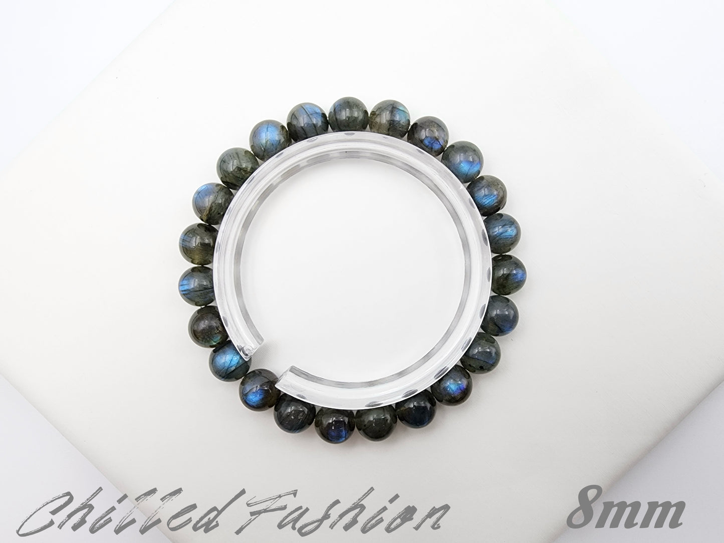[Bracelet] Mystic Labradorite 拉长石 Round Bead Bracelet