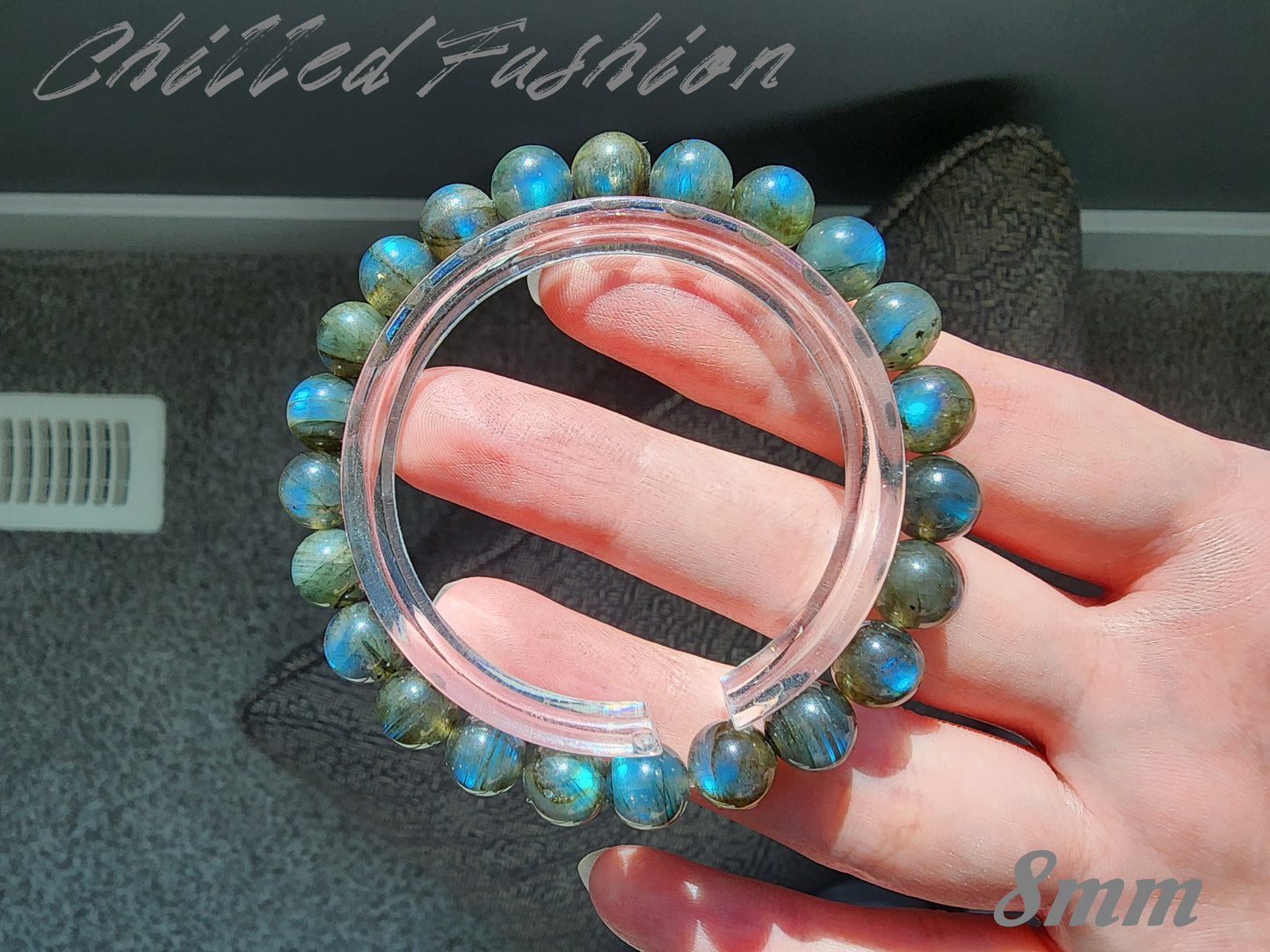 [Bracelet] Mystic Labradorite 拉长石 Round Bead Bracelet