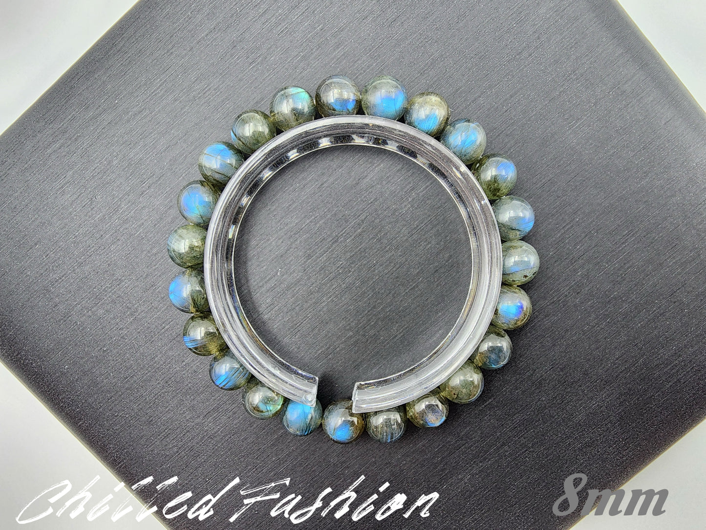 [Bracelet] Mystic Labradorite 拉长石 Round Bead Bracelet