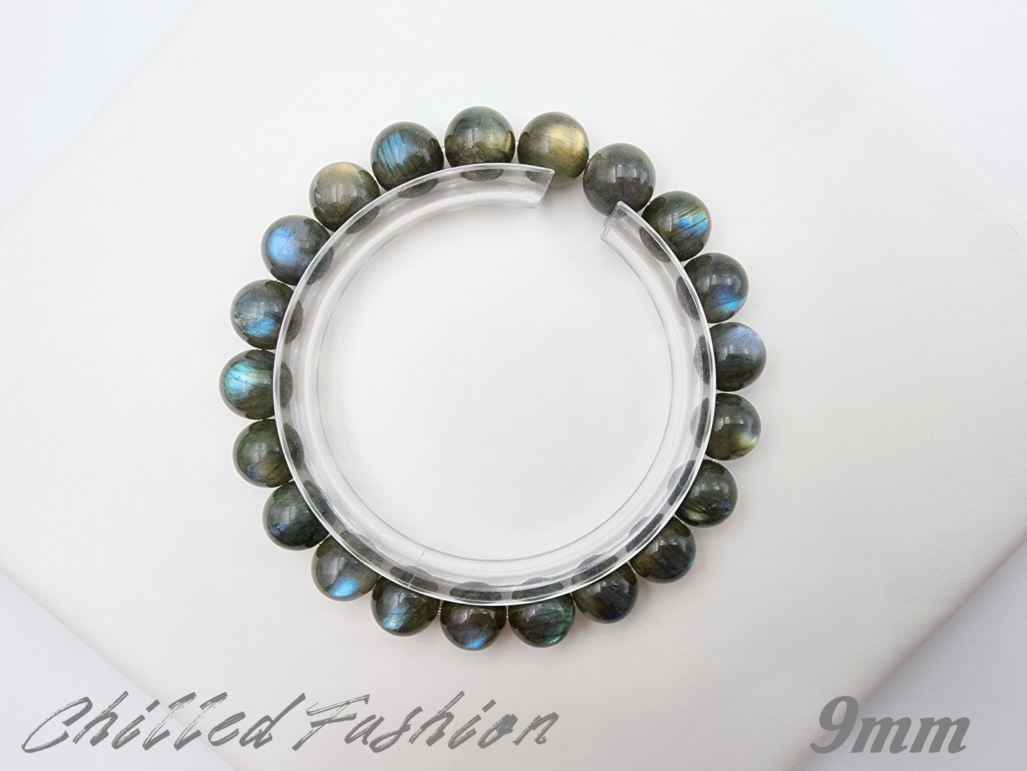 [Bracelet] Mystic Labradorite 拉长石 Round Bead Bracelet