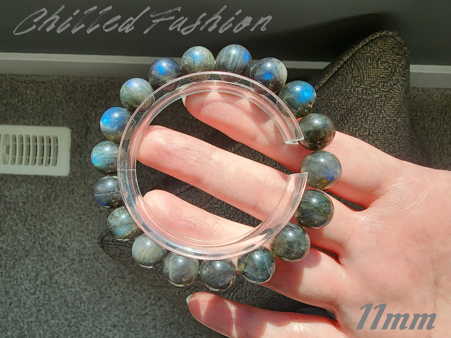 [Bracelet] Mystic Labradorite 拉长石 Round Bead Bracelet