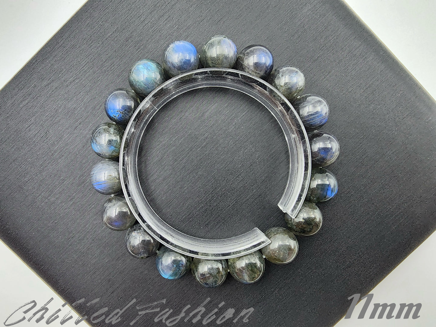 [Bracelet] Mystic Labradorite 拉长石 Round Bead Bracelet