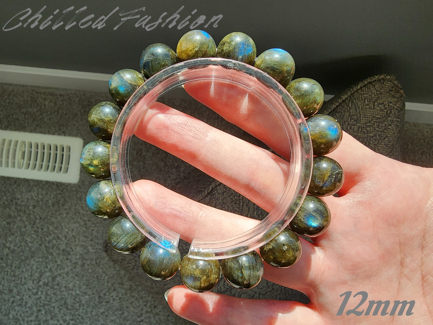 [Bracelet] Mystic Labradorite 拉长石 Round Bead Bracelet