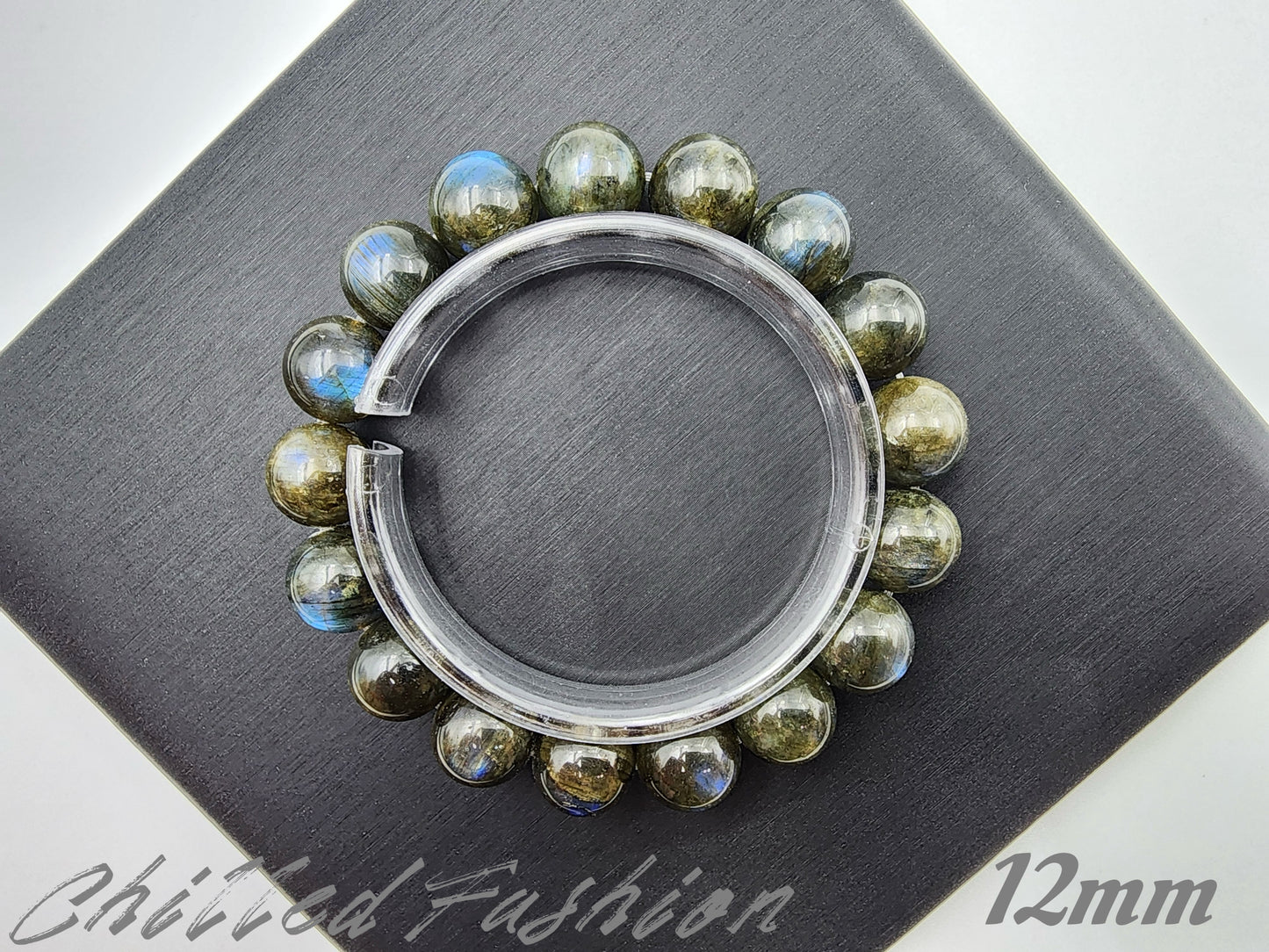 [Bracelet] Mystic Labradorite 拉长石 Round Bead Bracelet