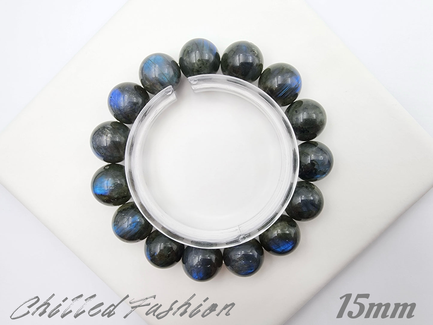 [Bracelet] Mystic Labradorite 拉长石 Round Bead Bracelet