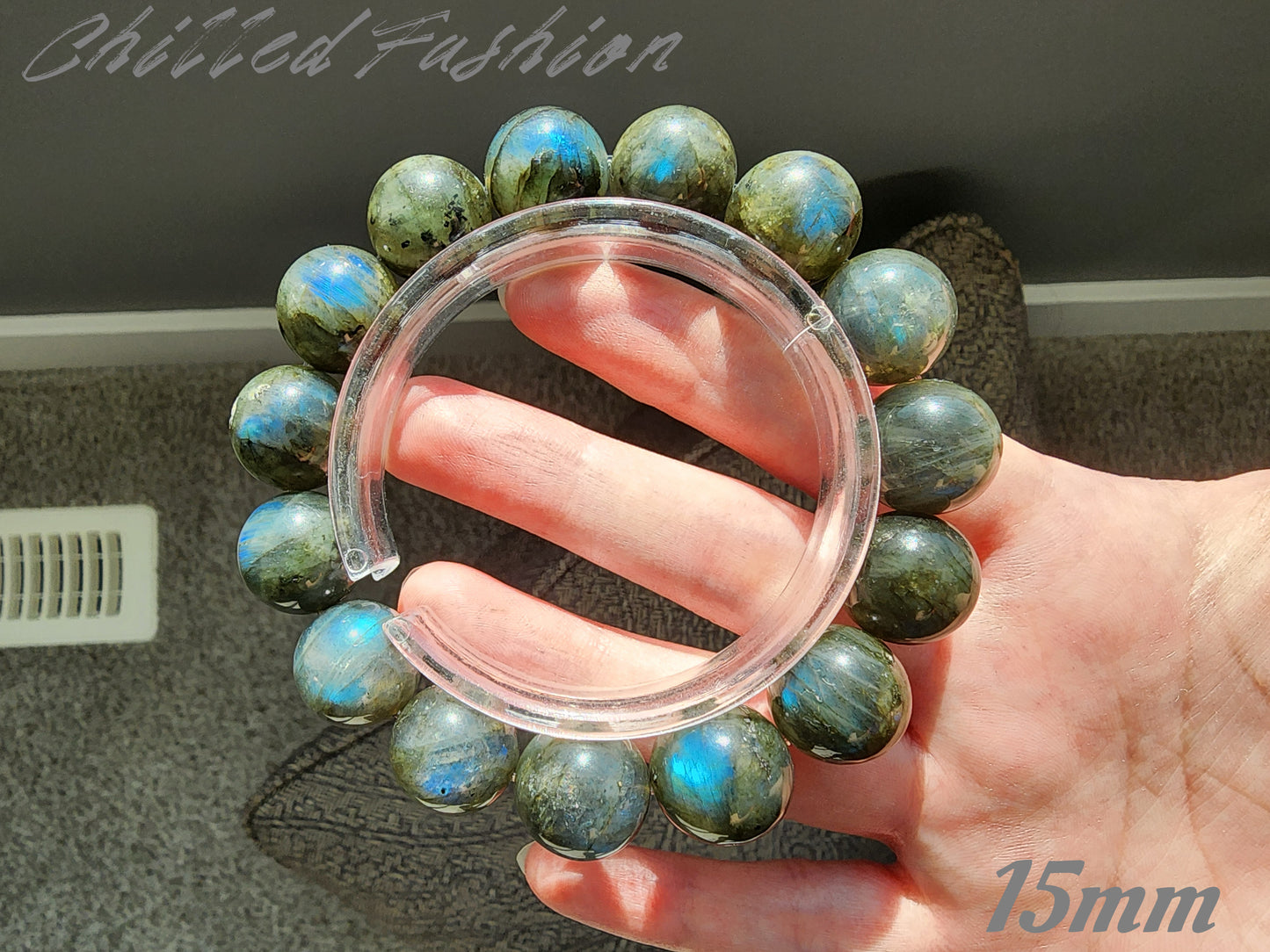 [Bracelet] Mystic Labradorite 拉长石 Round Bead Bracelet