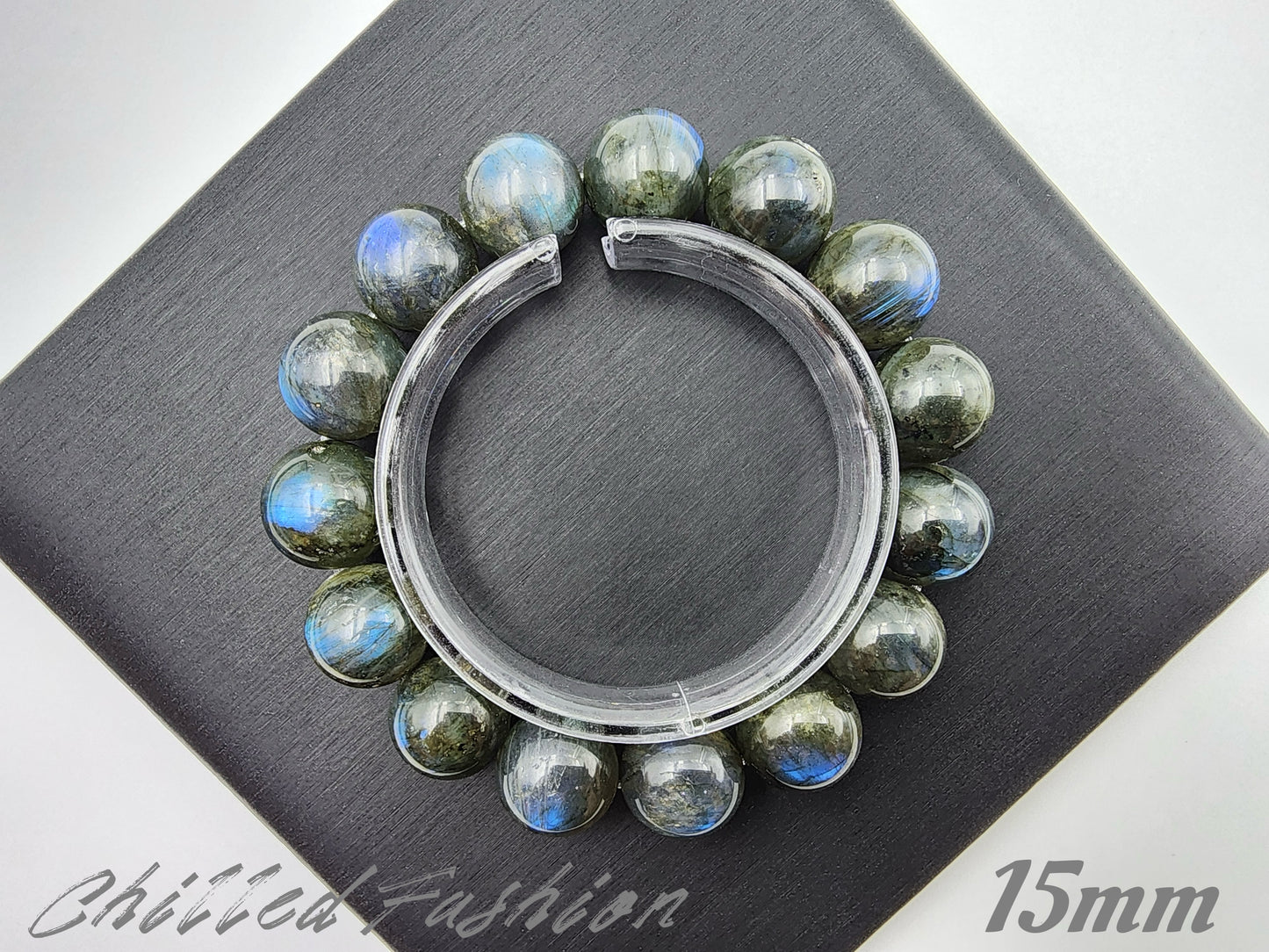 [Bracelet] Mystic Labradorite 拉长石 Round Bead Bracelet