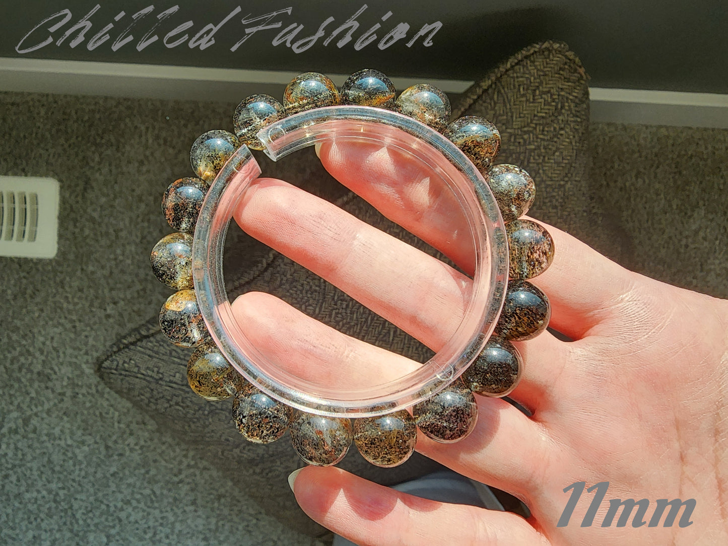 [Bracelet] Balance & Protection Bracelet: Black Strawberry Quartz 黑草莓