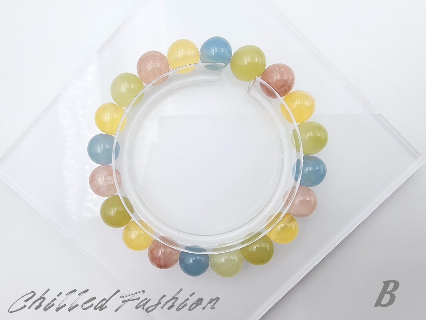 [Bracelet] 10mm Multicolored Calcite Bracelet