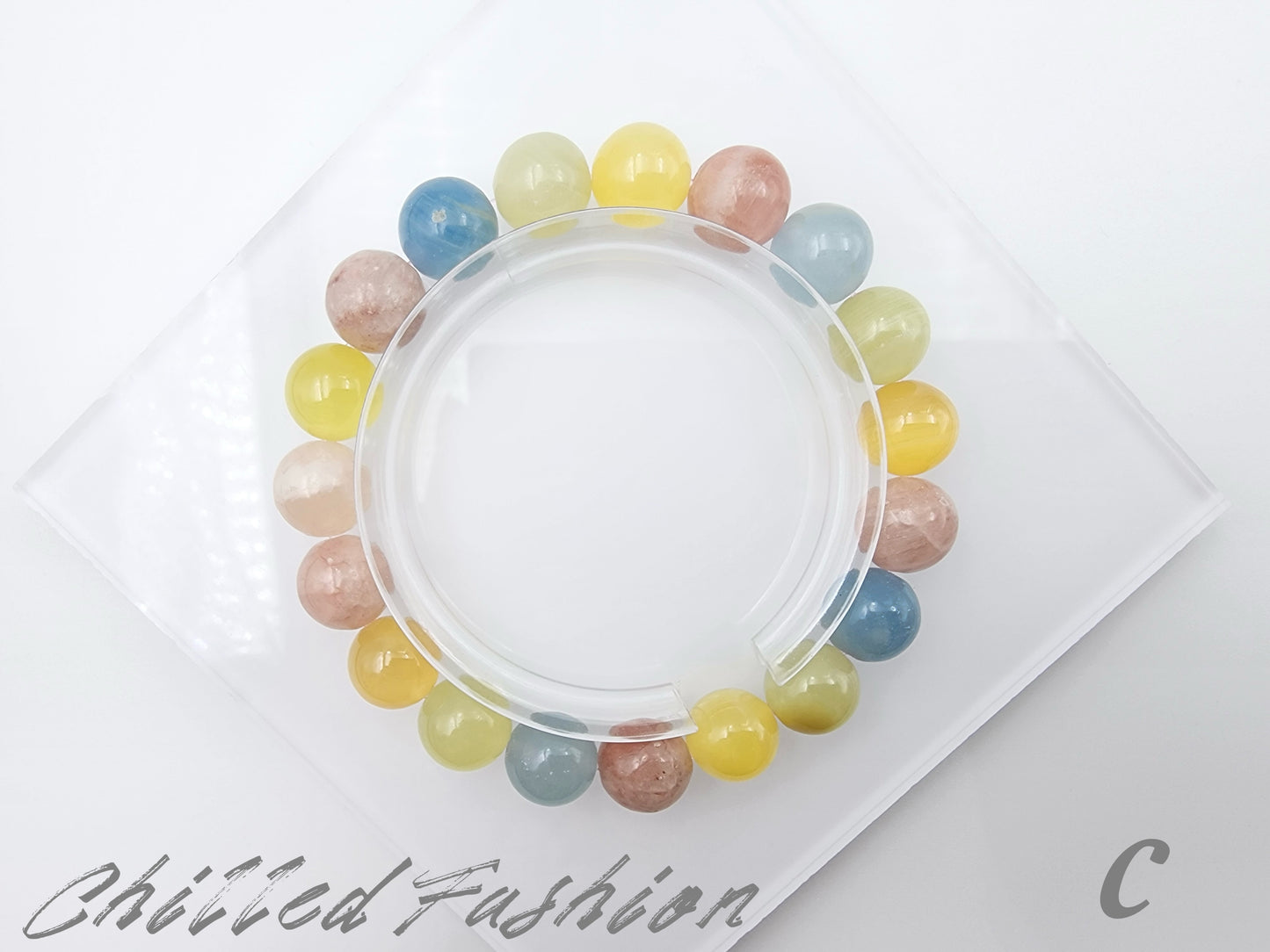 [Bracelet] 10mm Multicolored Calcite Bracelet