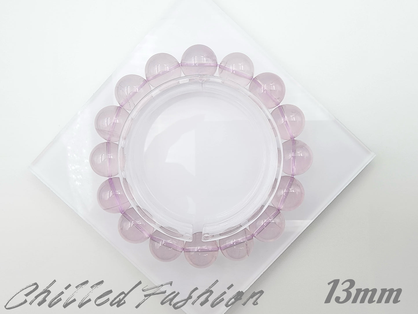 [Bracelet] Lavender-Tone Madagascar Rose Quartz Bracelet