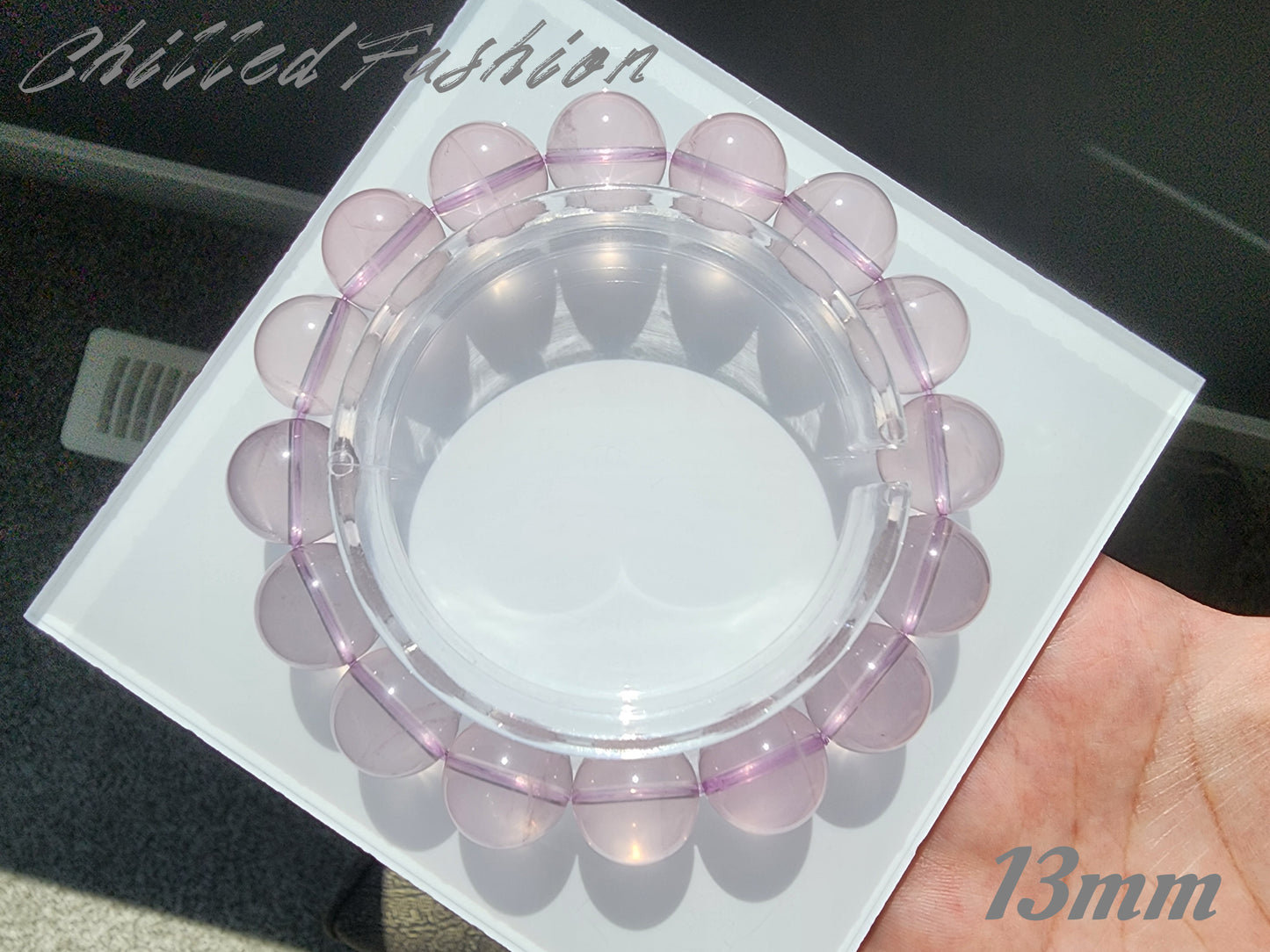 [Bracelet] Lavender-Tone Madagascar Rose Quartz Bracelet