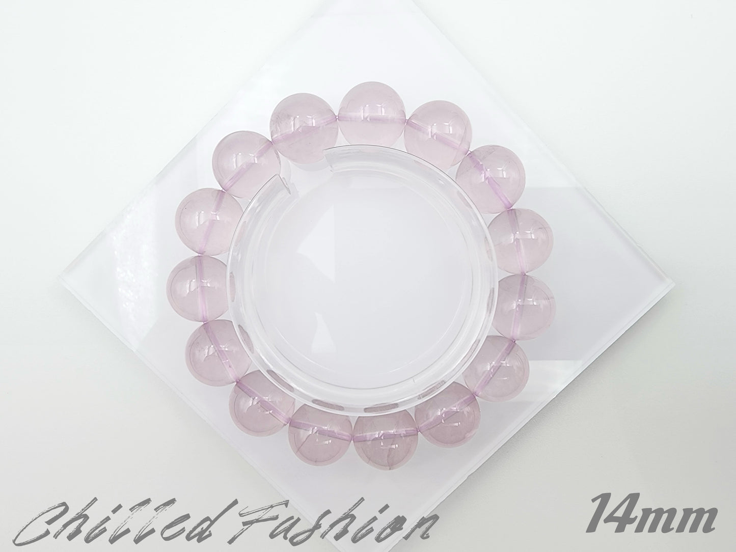 [Bracelet] Lavender-Tone Madagascar Rose Quartz Bracelet