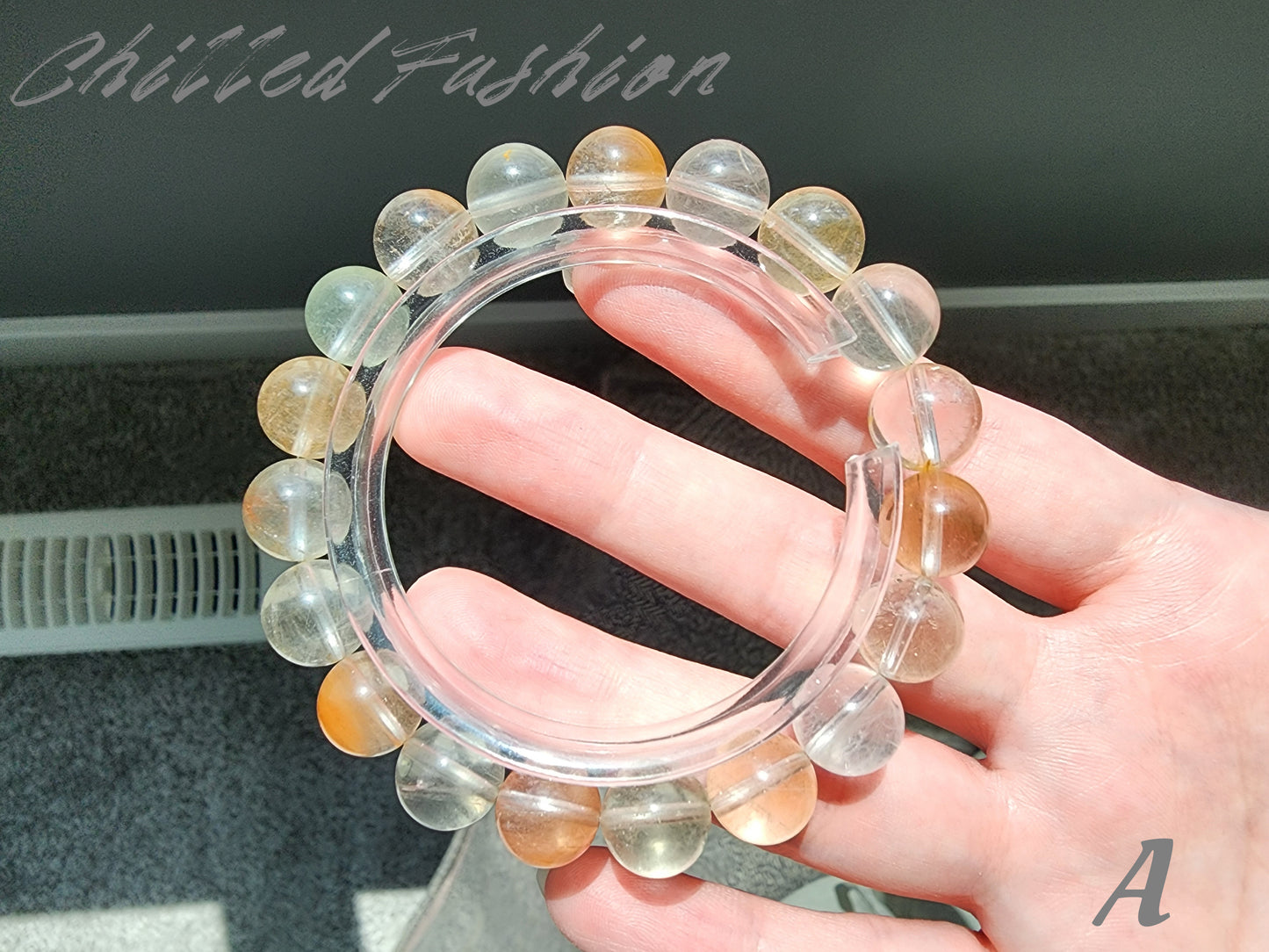[Bracelet] 10mm Ice Cream Color Multicolored Rabbit Hair Quartz Bracelet