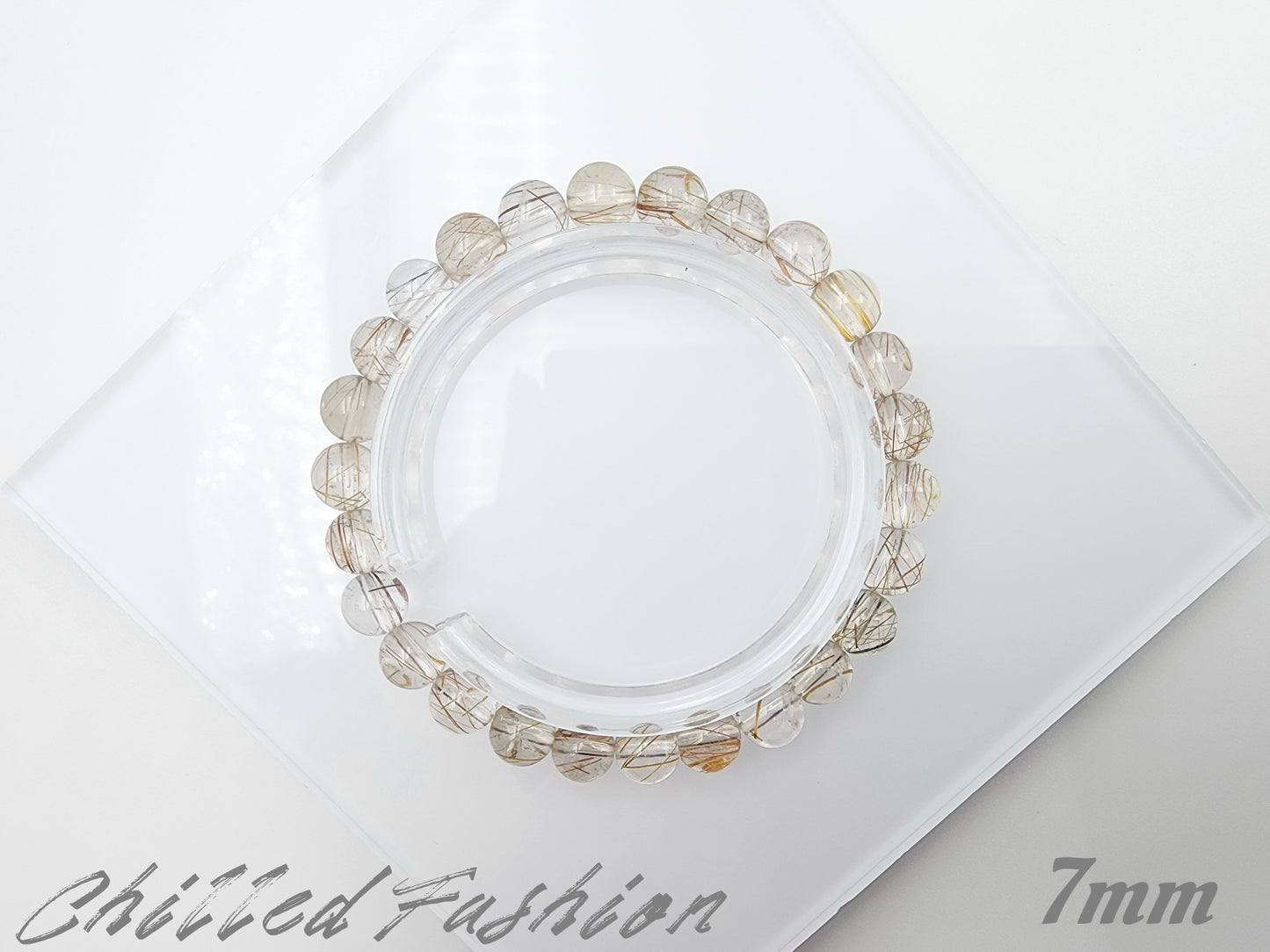 [Bracelet] Natural Rutilated Quartz Bracelet