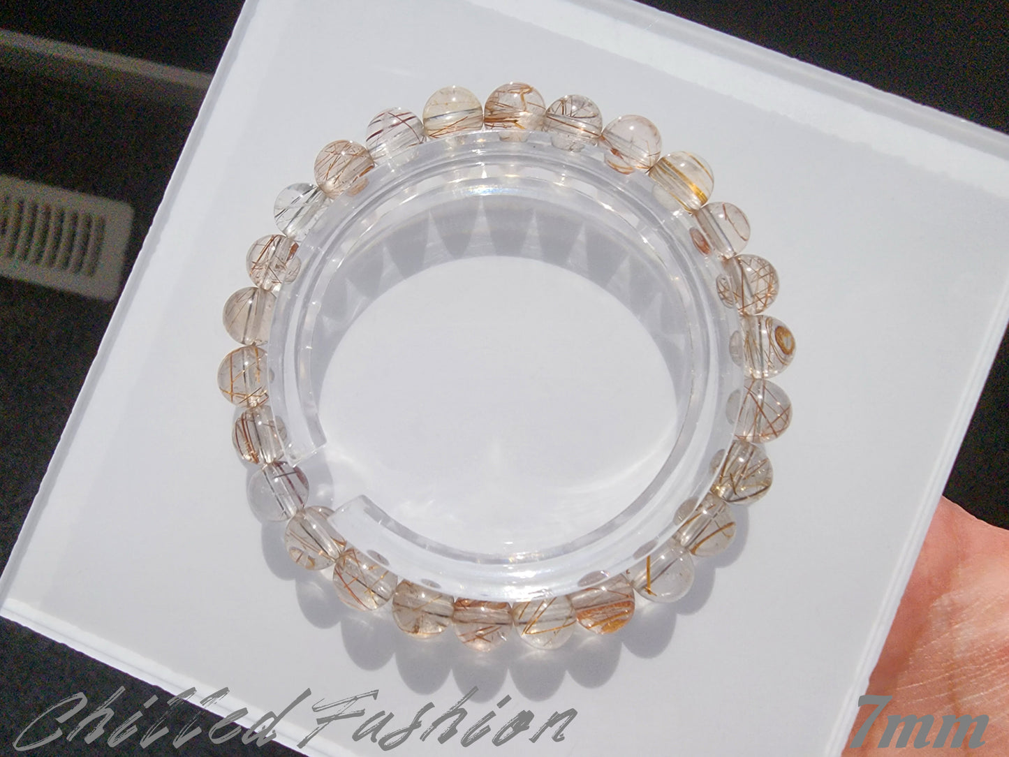 [Bracelet] Natural Rutilated Quartz Bracelet