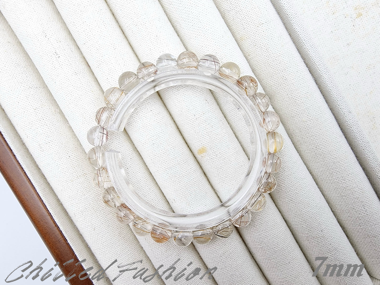 [Bracelet] Natural Rutilated Quartz Bracelet