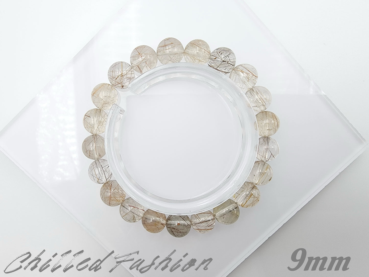 [Bracelet] Natural Rutilated Quartz Bracelet