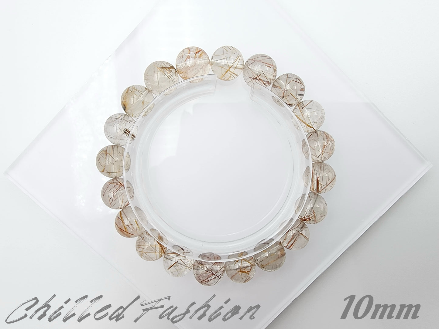 [Bracelet] Natural Rutilated Quartz Bracelet