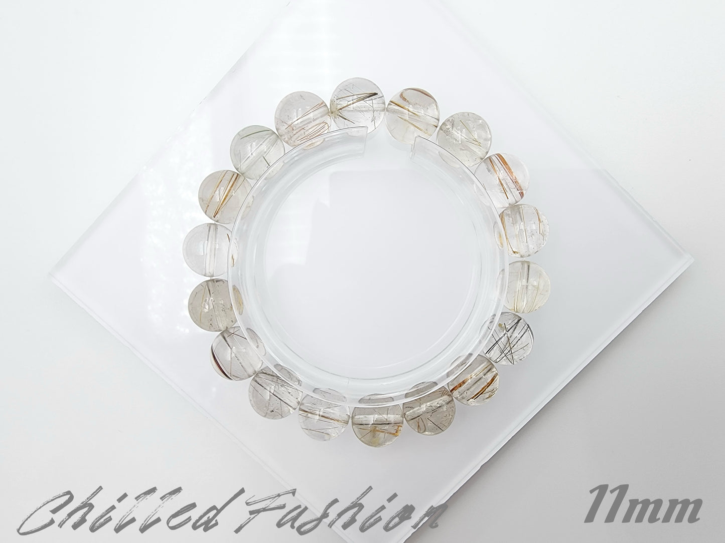 [Bracelet] Natural Rutilated Quartz Bracelet