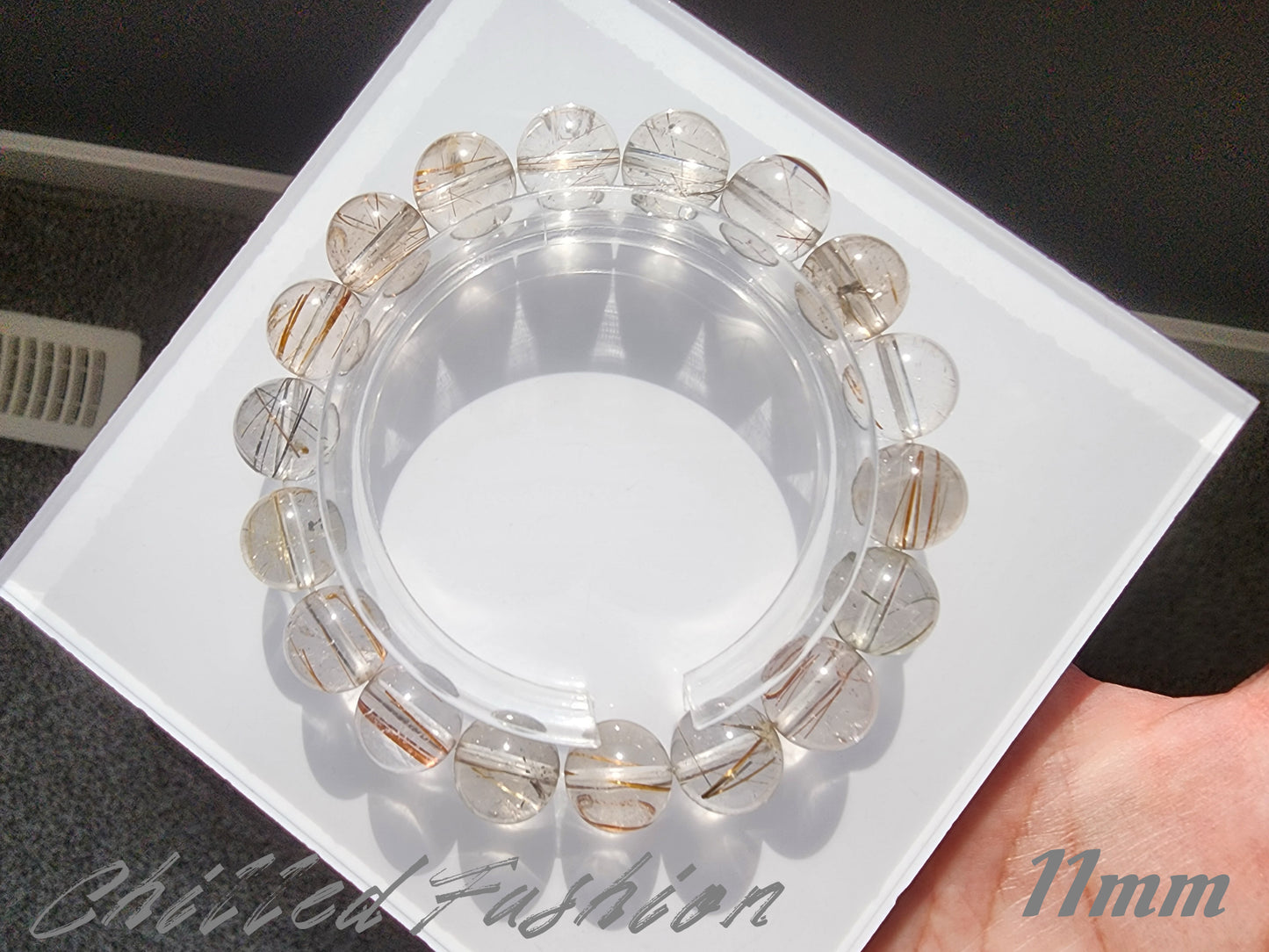 [Bracelet] Natural Rutilated Quartz Bracelet
