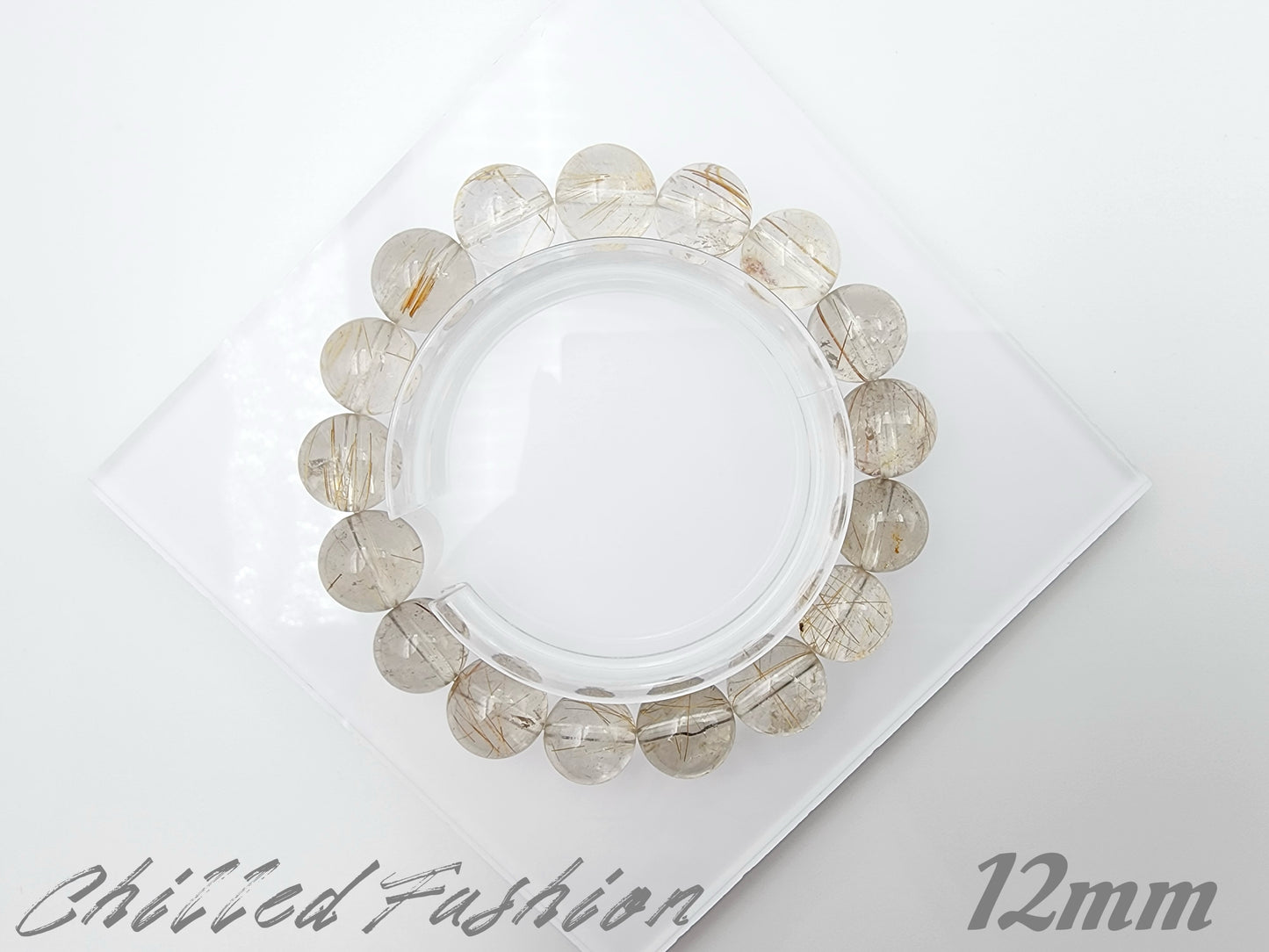 [Bracelet] Natural Rutilated Quartz Bracelet