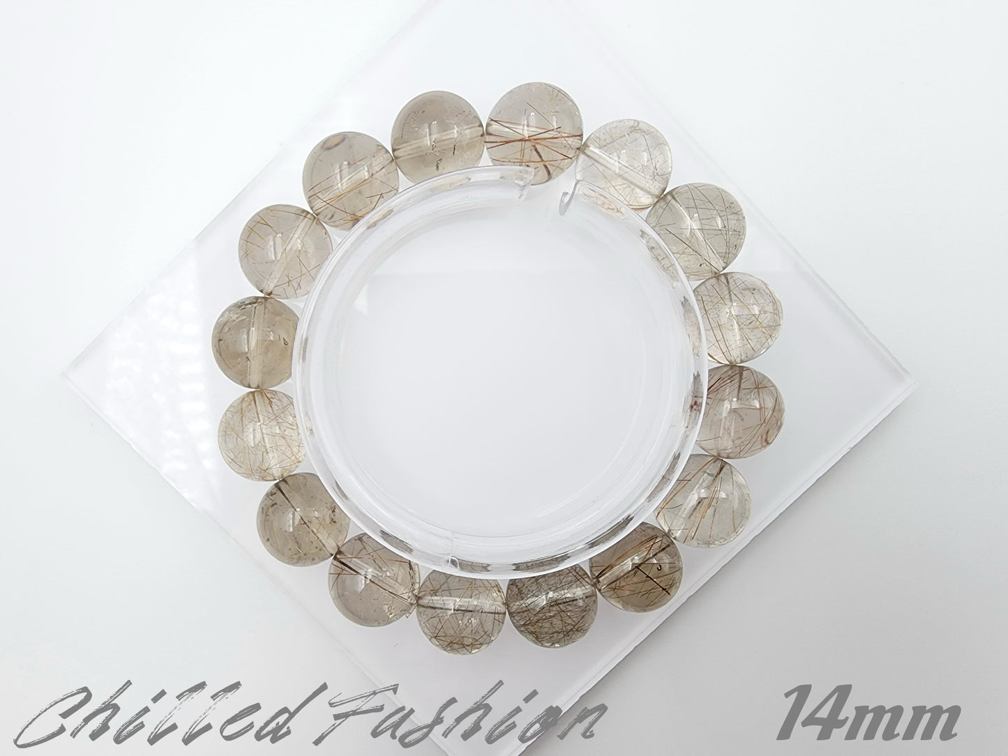 [Bracelet] Natural Rutilated Quartz Bracelet
