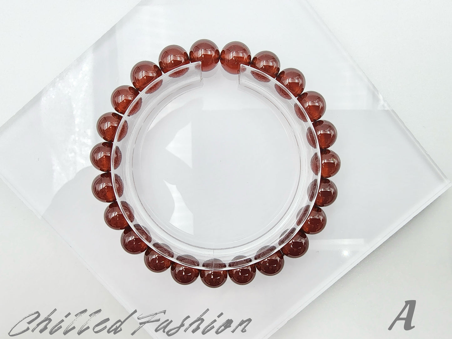 [Bracelet] 8mm Spessartine Garnet Bracelet