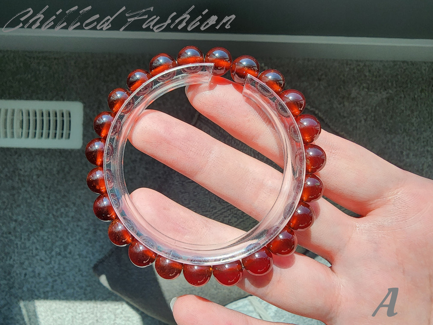 [Bracelet] 8mm Spessartine Garnet Bracelet