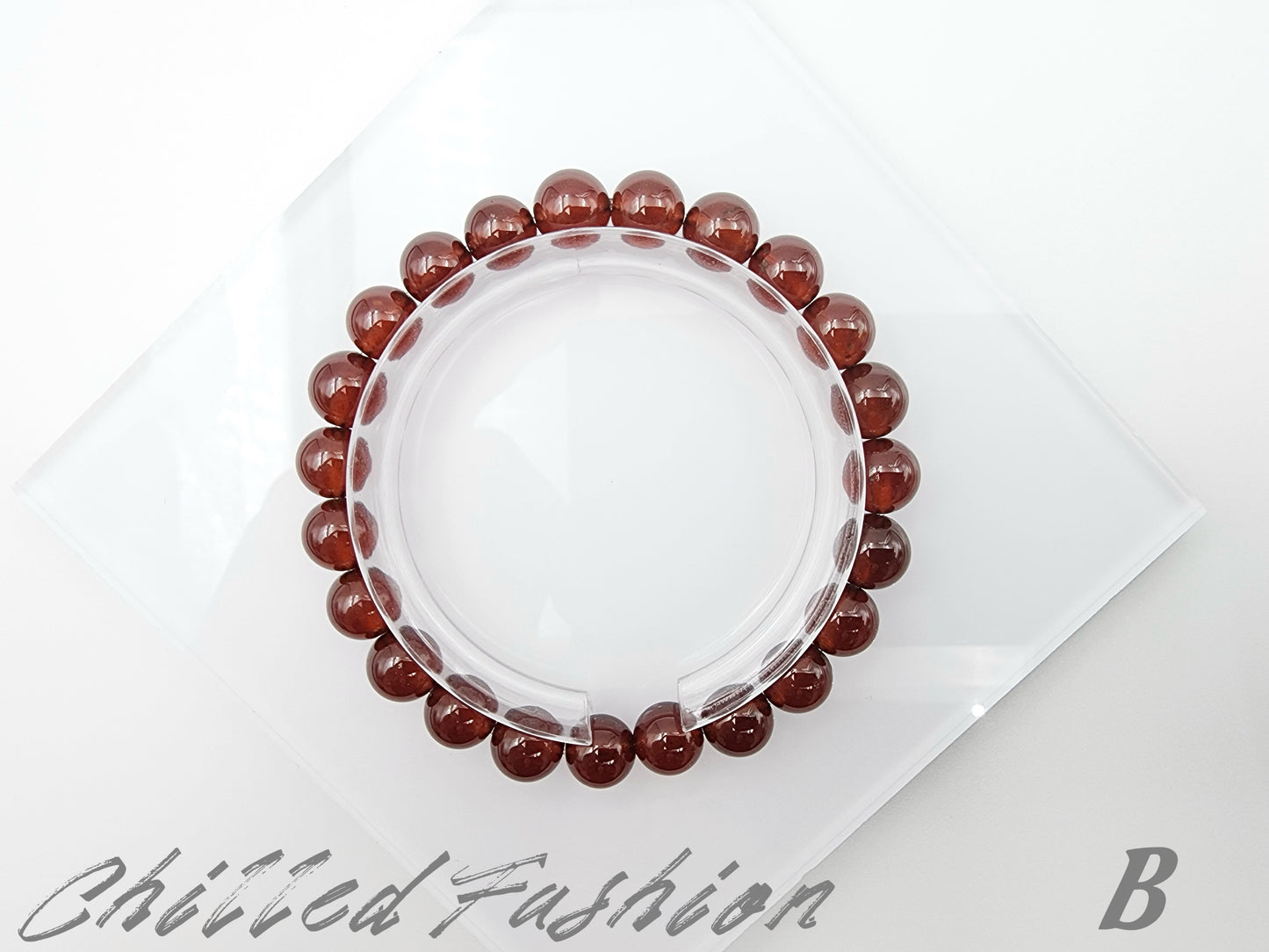 [Bracelet] 8mm Spessartine Garnet Bracelet